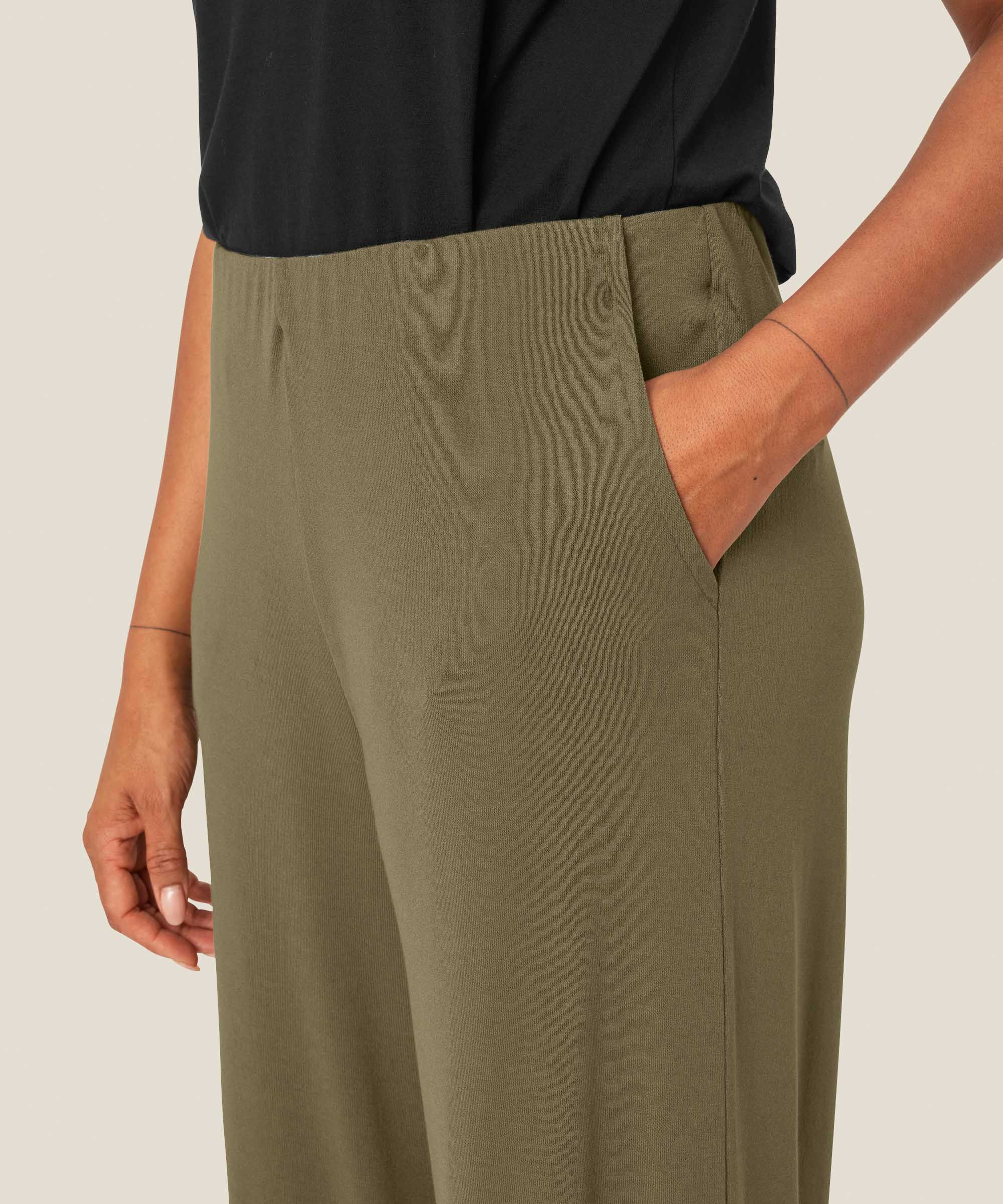 Jerseyhose mit elastischem Bund, D. Lichen Green