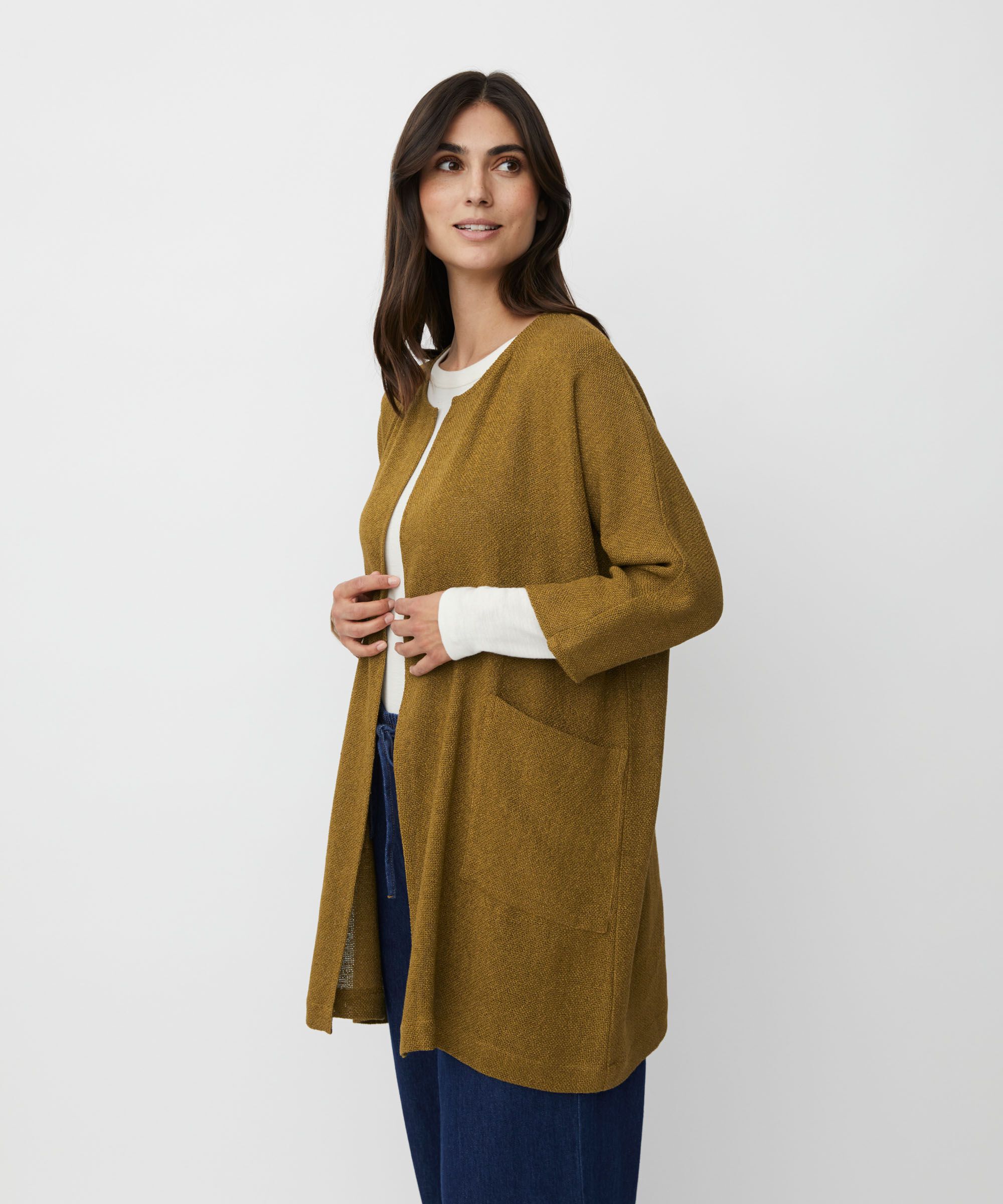 Lange Jacke Aus Bouclé, Breen