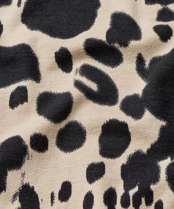 bedruckte Jersey-Tunika mit Rollkragen, Oxford Tan