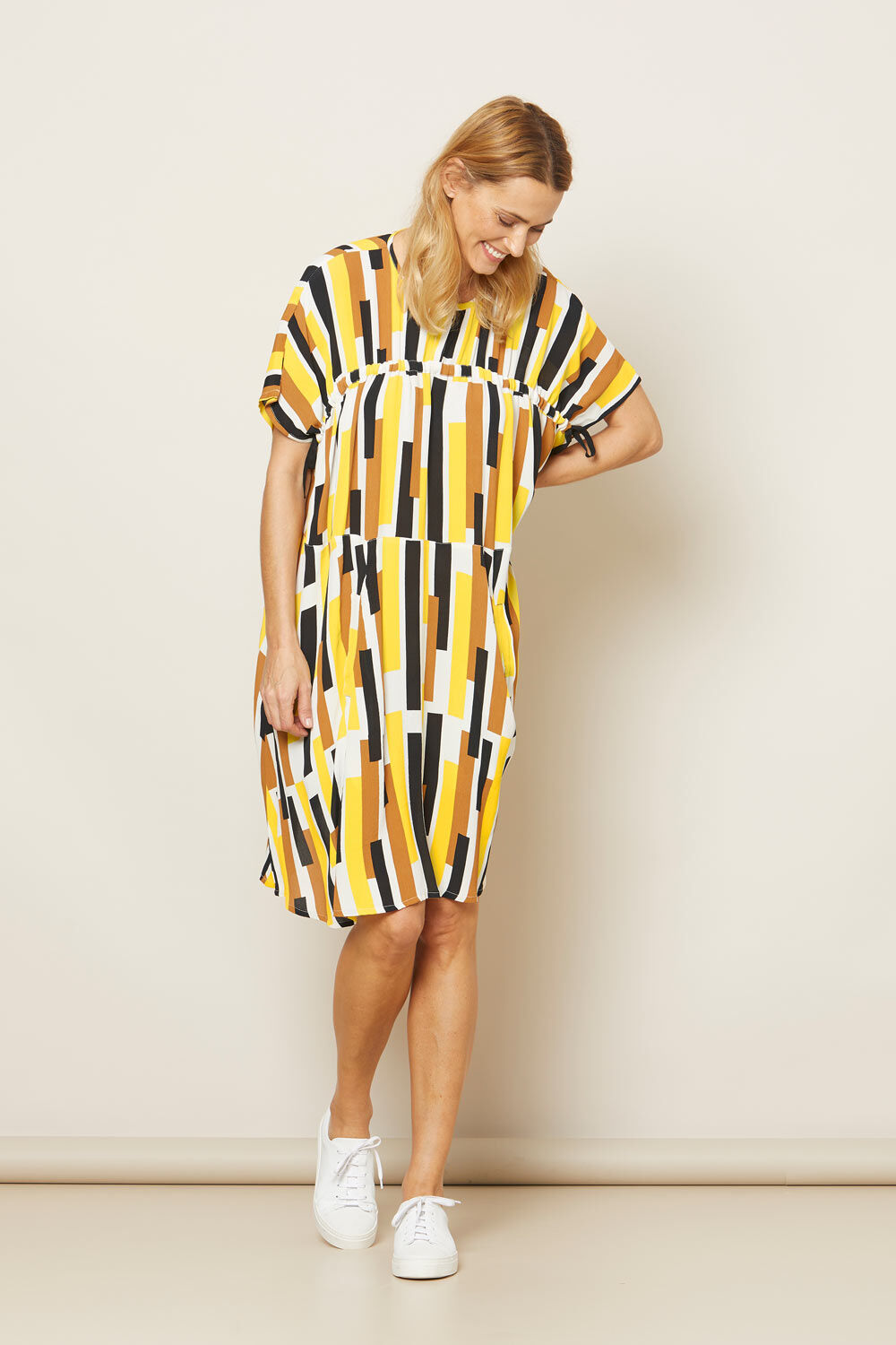 OANA KLEID, Cream gold