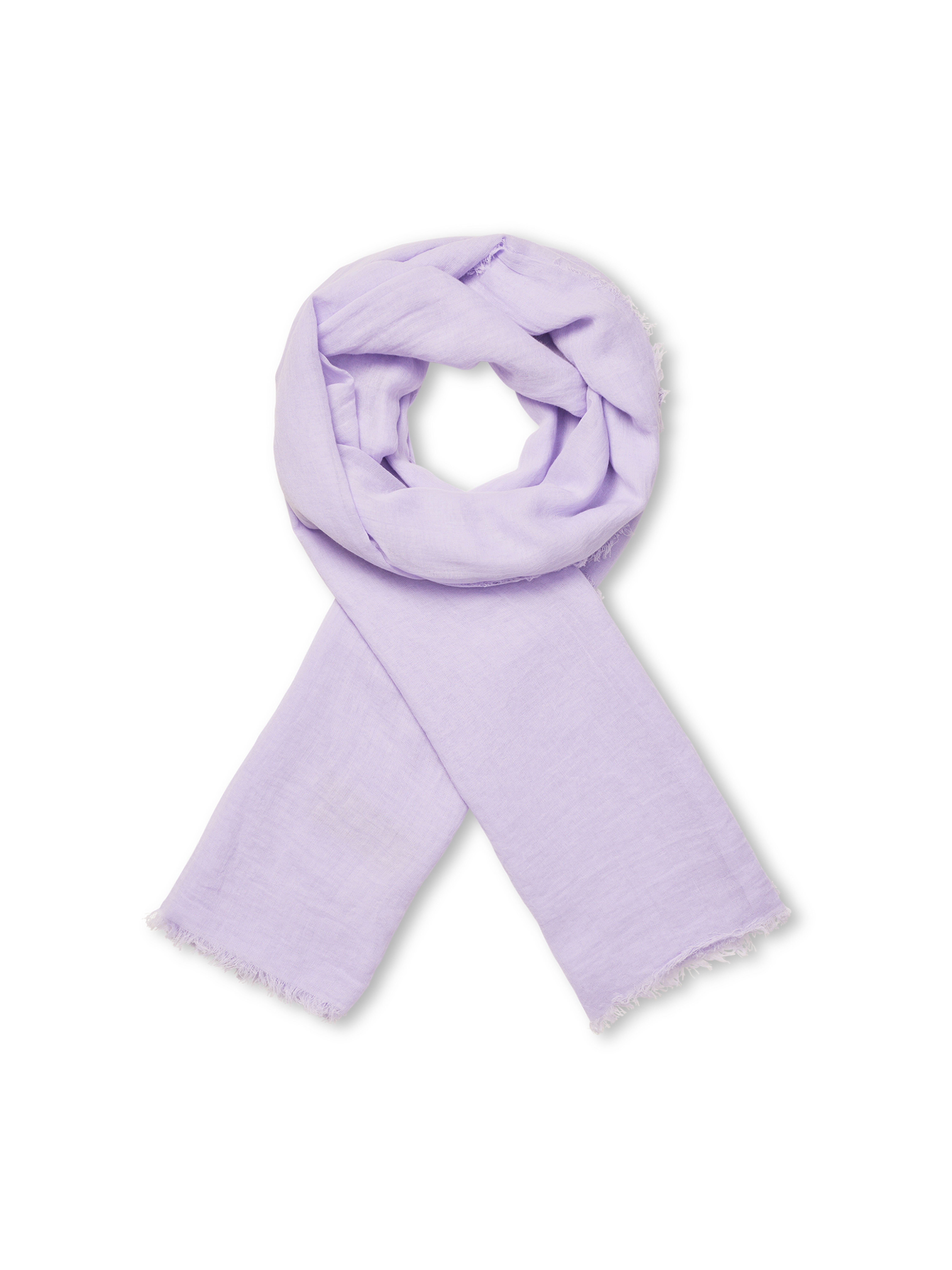 Bomuldst&oslash;rkl&aelig;de med frynser, Lavender
