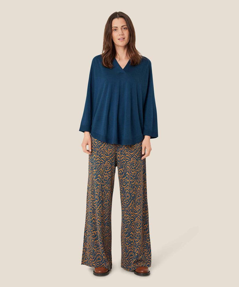 Bedruckte Jerseyhose mit elastischem Bund, Moonlit Ocean