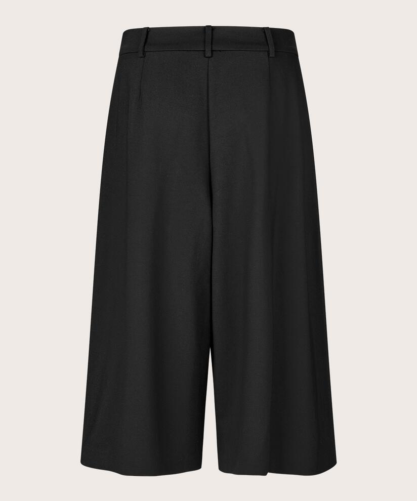Jerseyhose Mit Falten Vorne Und Verdecktem Reißverschluss An Der Seite, Black