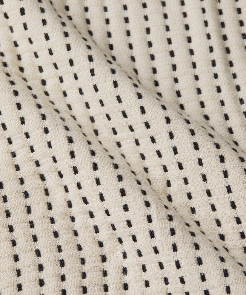 Jacke aus Baumwolle mit Kontrastnähten, Black