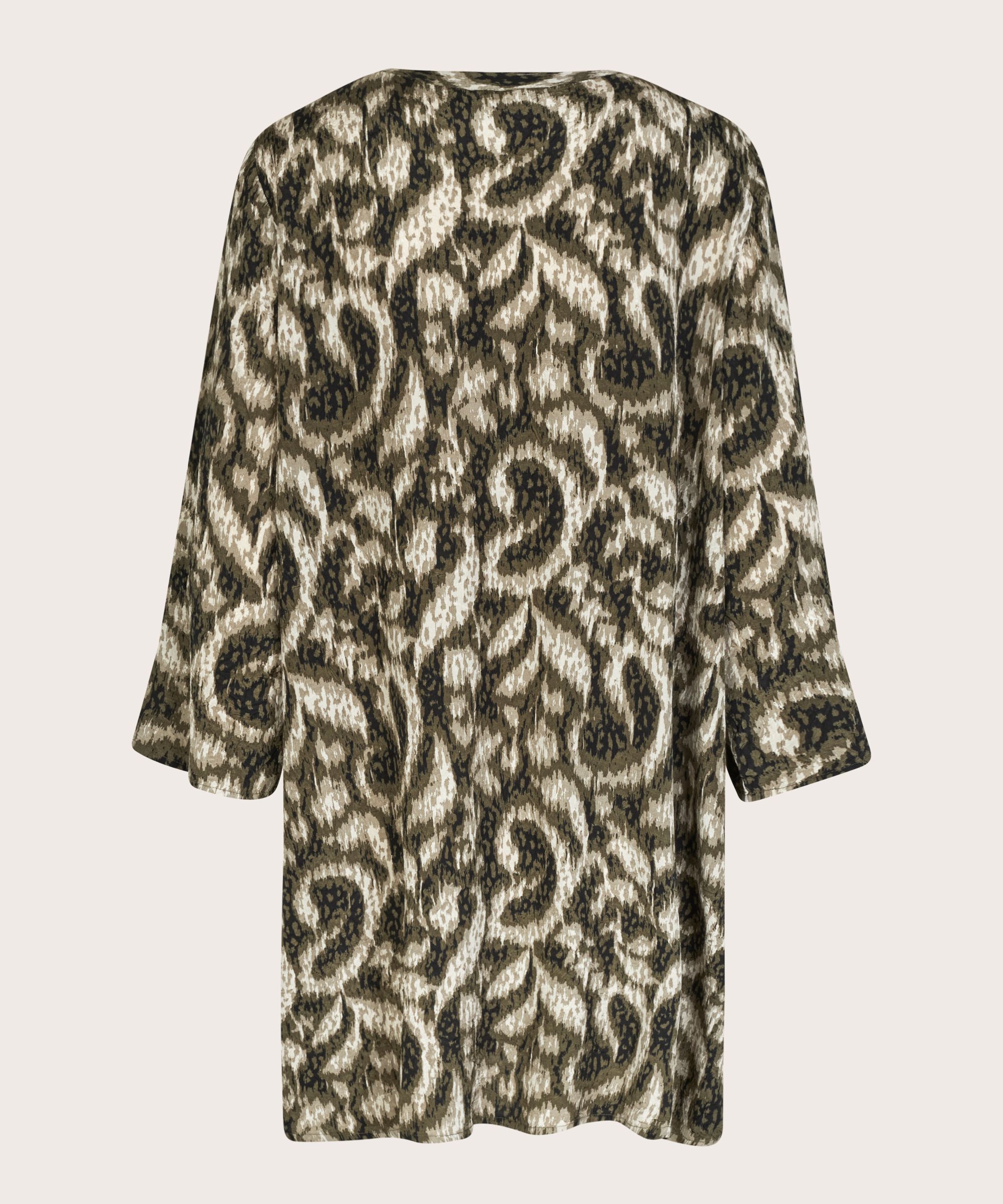 Bedruckte Viskose-tunika Mit Dreiviertelärmeln, Sea Turtle