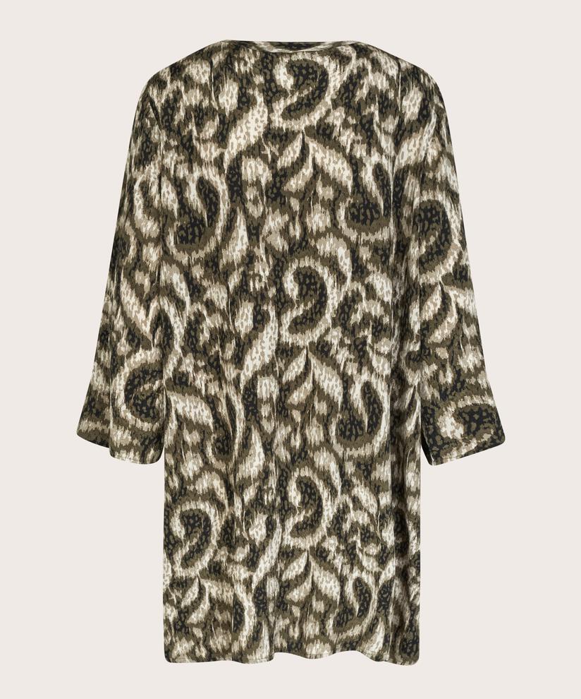 Bedruckte Viskose-tunika Mit Dreiviertelärmeln, Sea Turtle