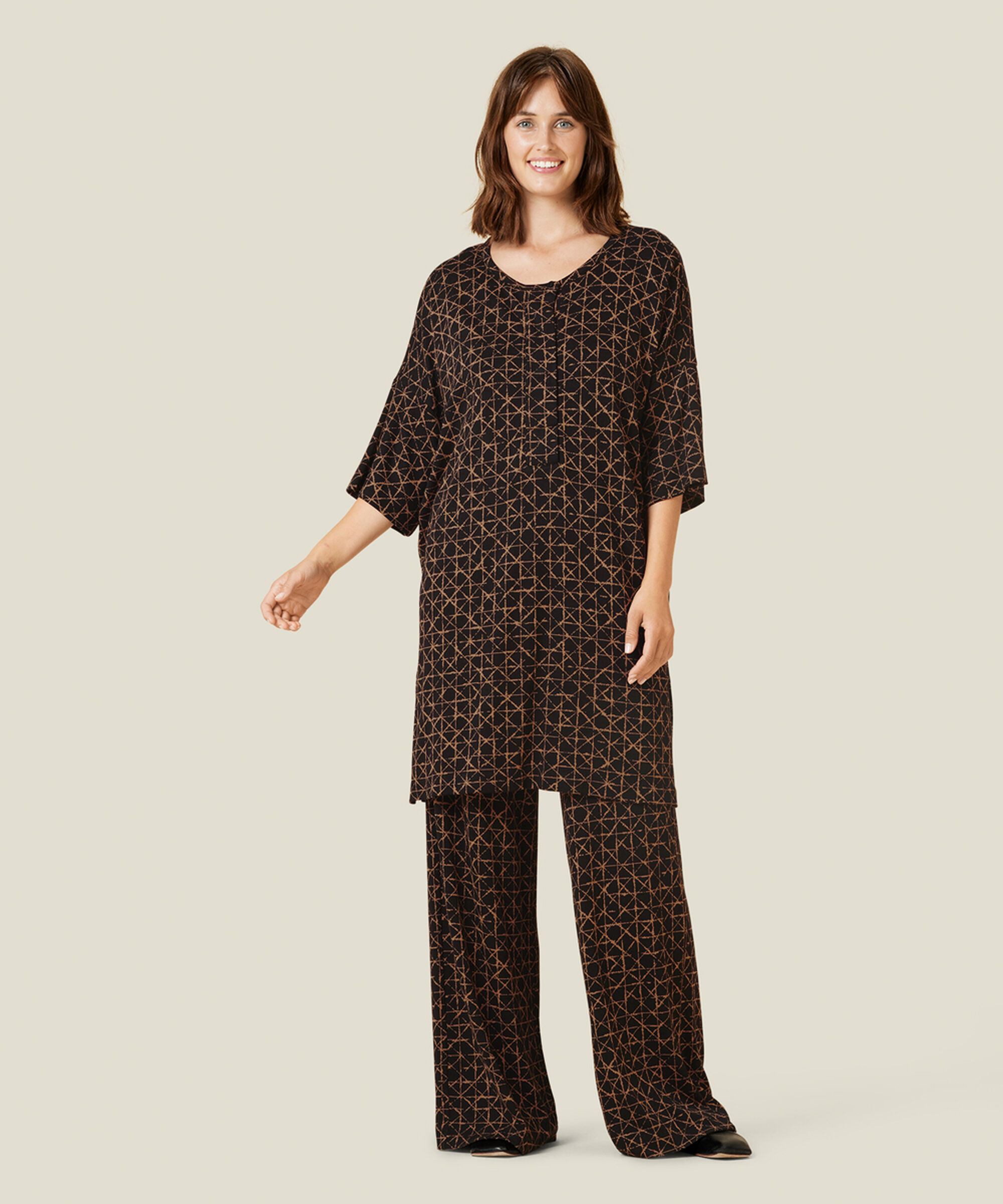 PIRISTA JERSEY HOSE, Tobacco Brown