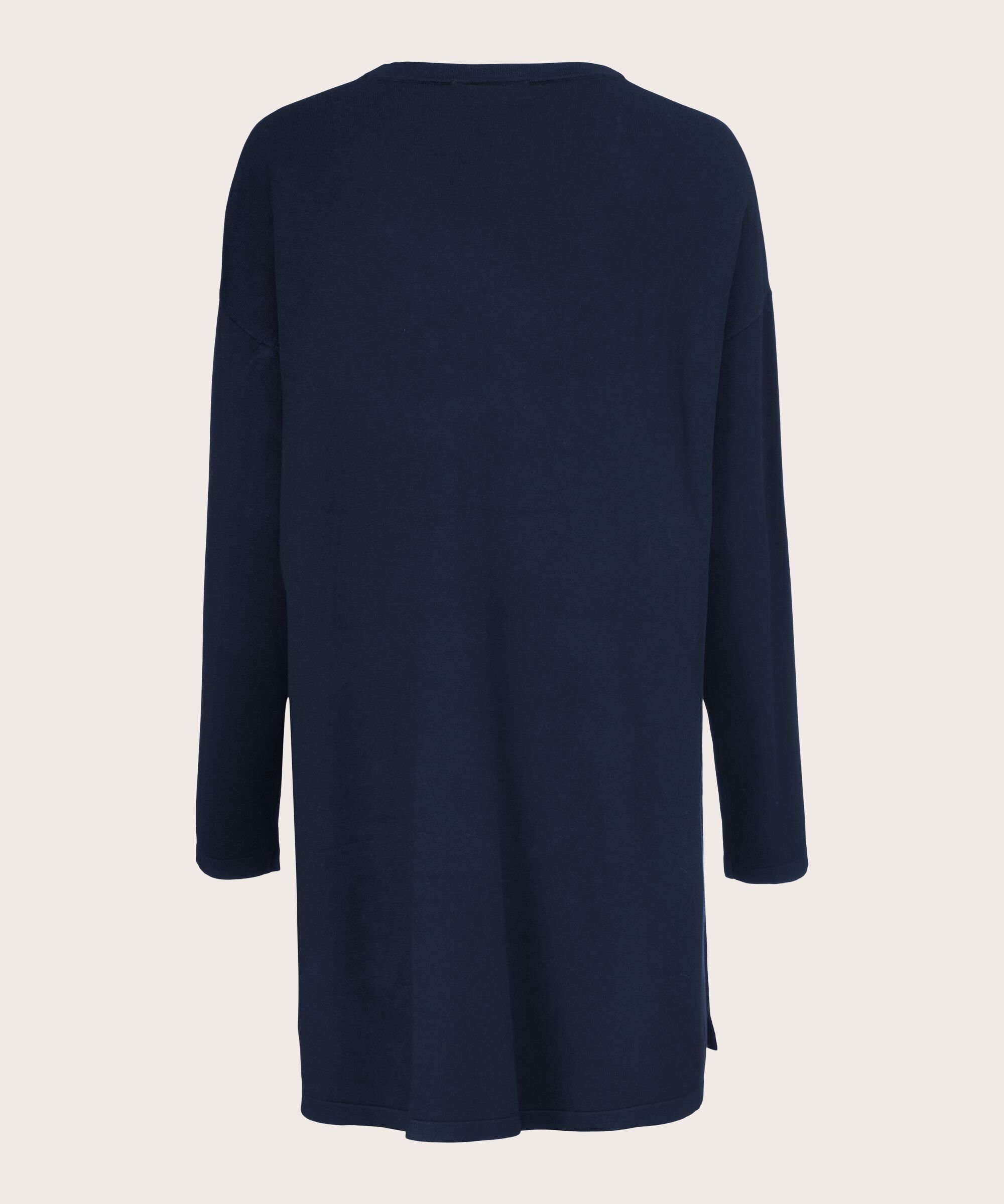 Feinstrick-cardigan Mit Geradem Schnitt, Navy