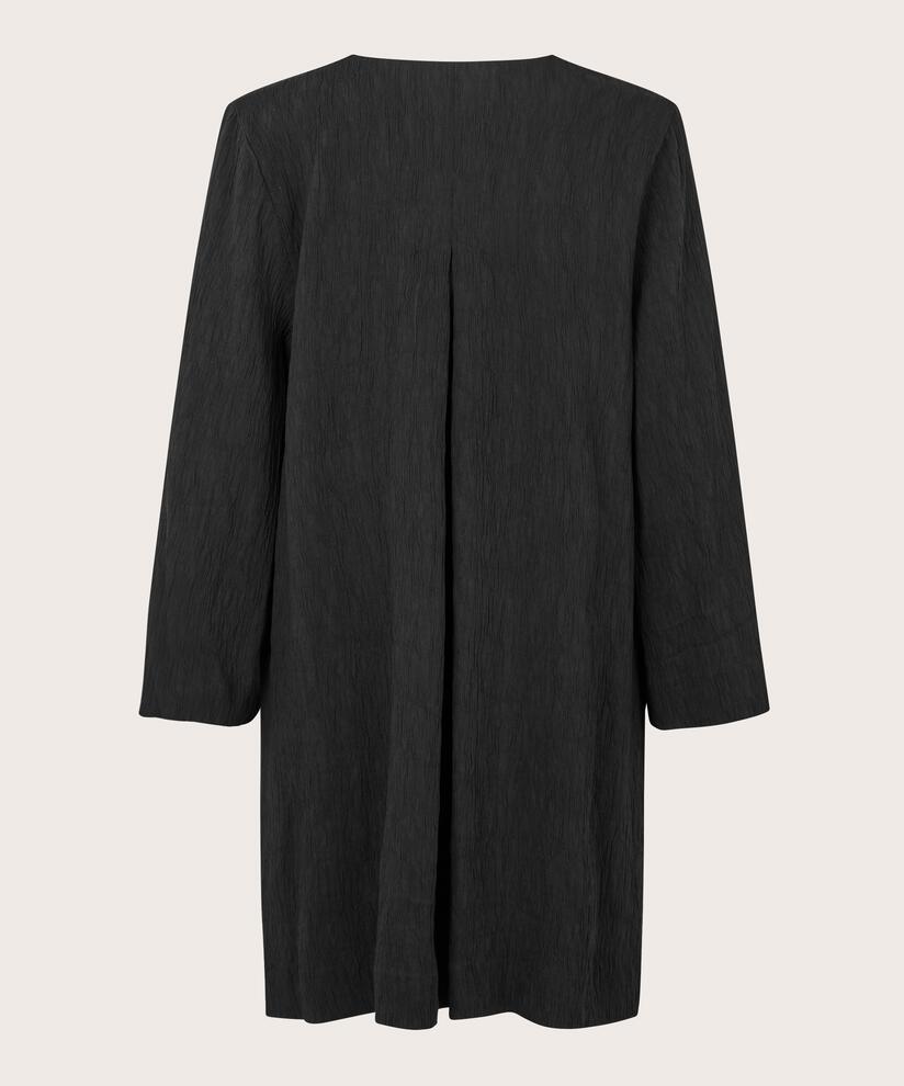 Jersey-Tunika mit Spitzendetail am Hals, Black