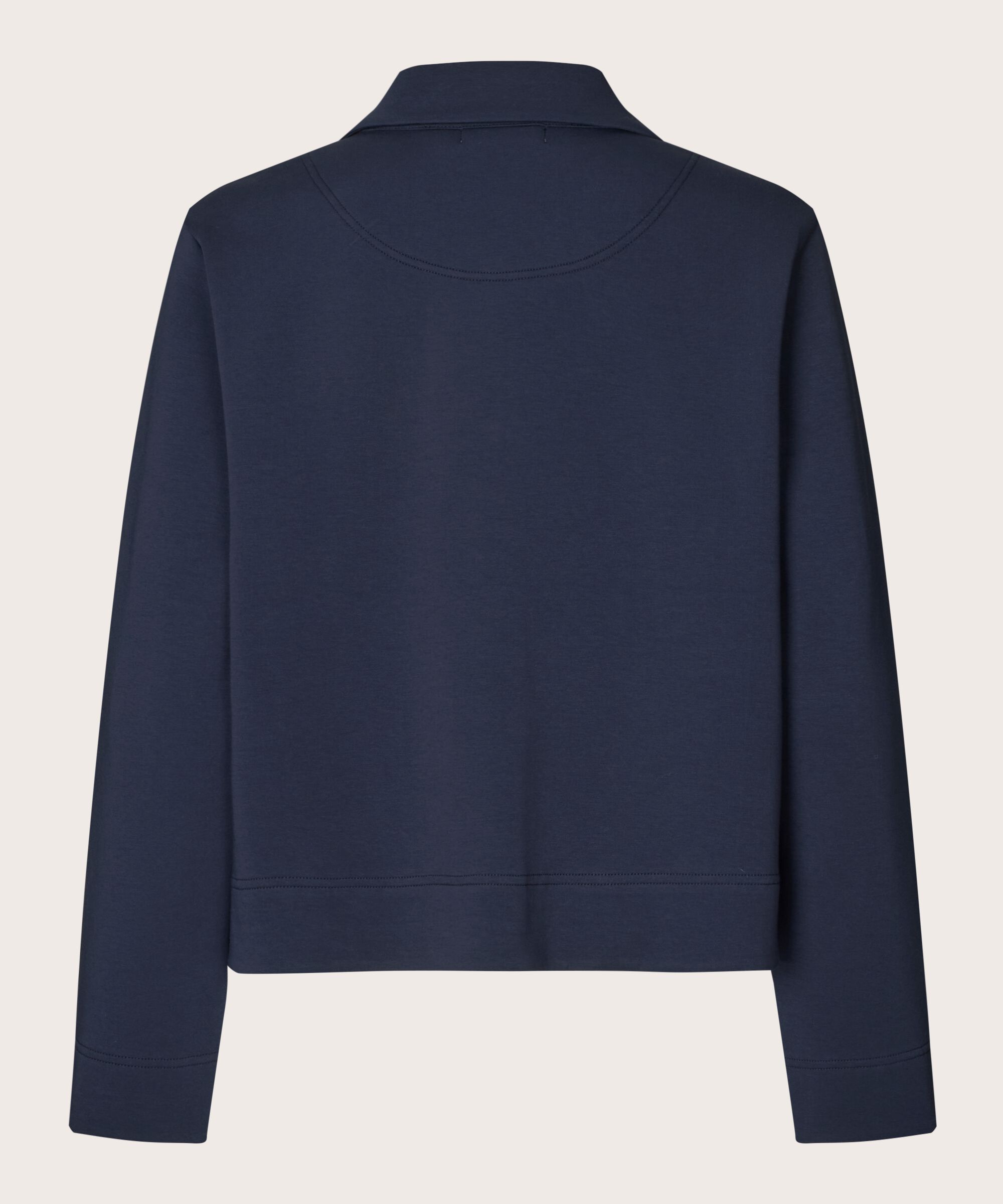 Kurzjacke in schwerer Jersey-Qualität, Navy Blazer