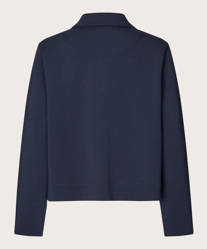 Kurzjacke in schwerer Jersey-Qualität, Navy Blazer