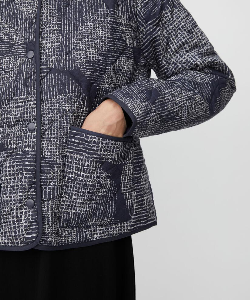 dünne Steppjacke mit Druckknöpfen, Navy Blazer