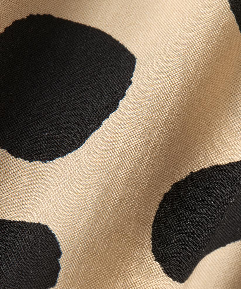 Viskosebluse mit Bindebändern am Hals, Fog