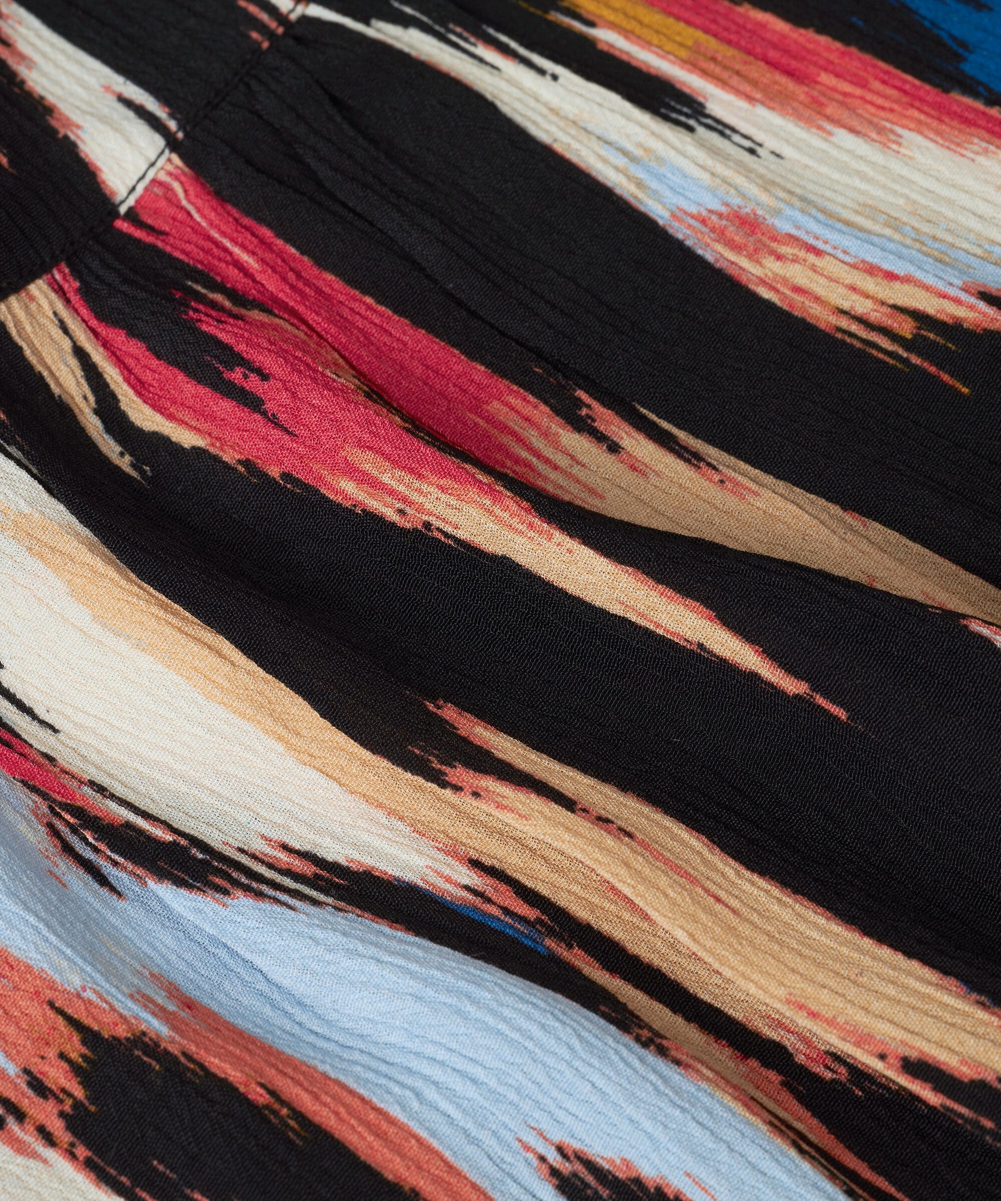 Viskose-Top mit Bindebändern am Hals, Hibiscus