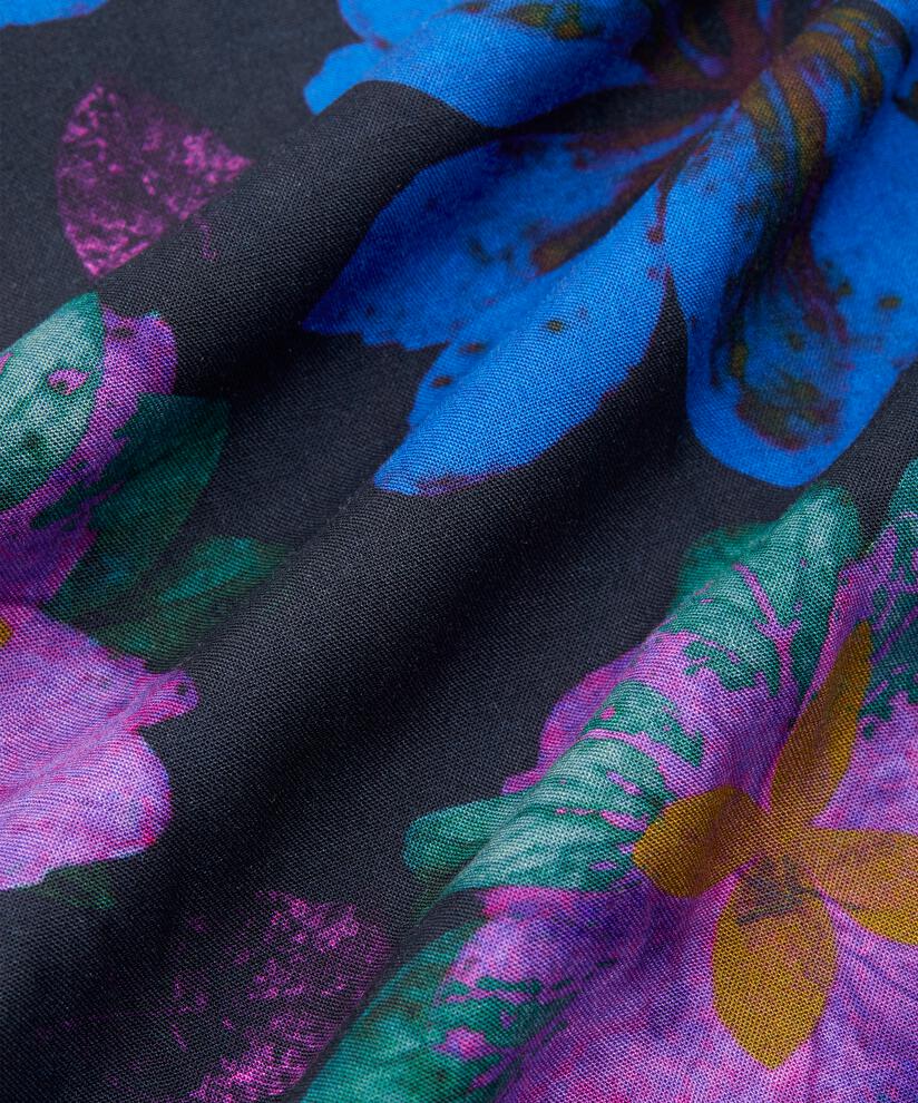 Hemdkleid aus geblümter Viskose, Wild Aster
