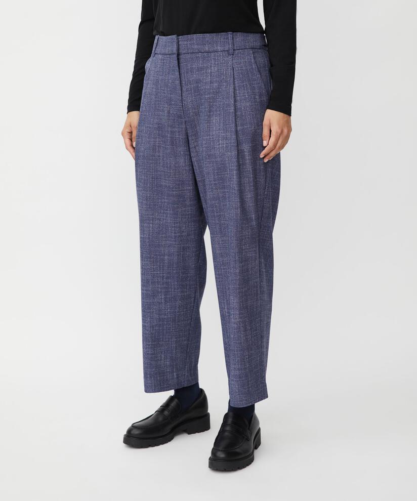 Hose mit Eingrifftaschen und Bügelfalten vorne, Navy Blazer
