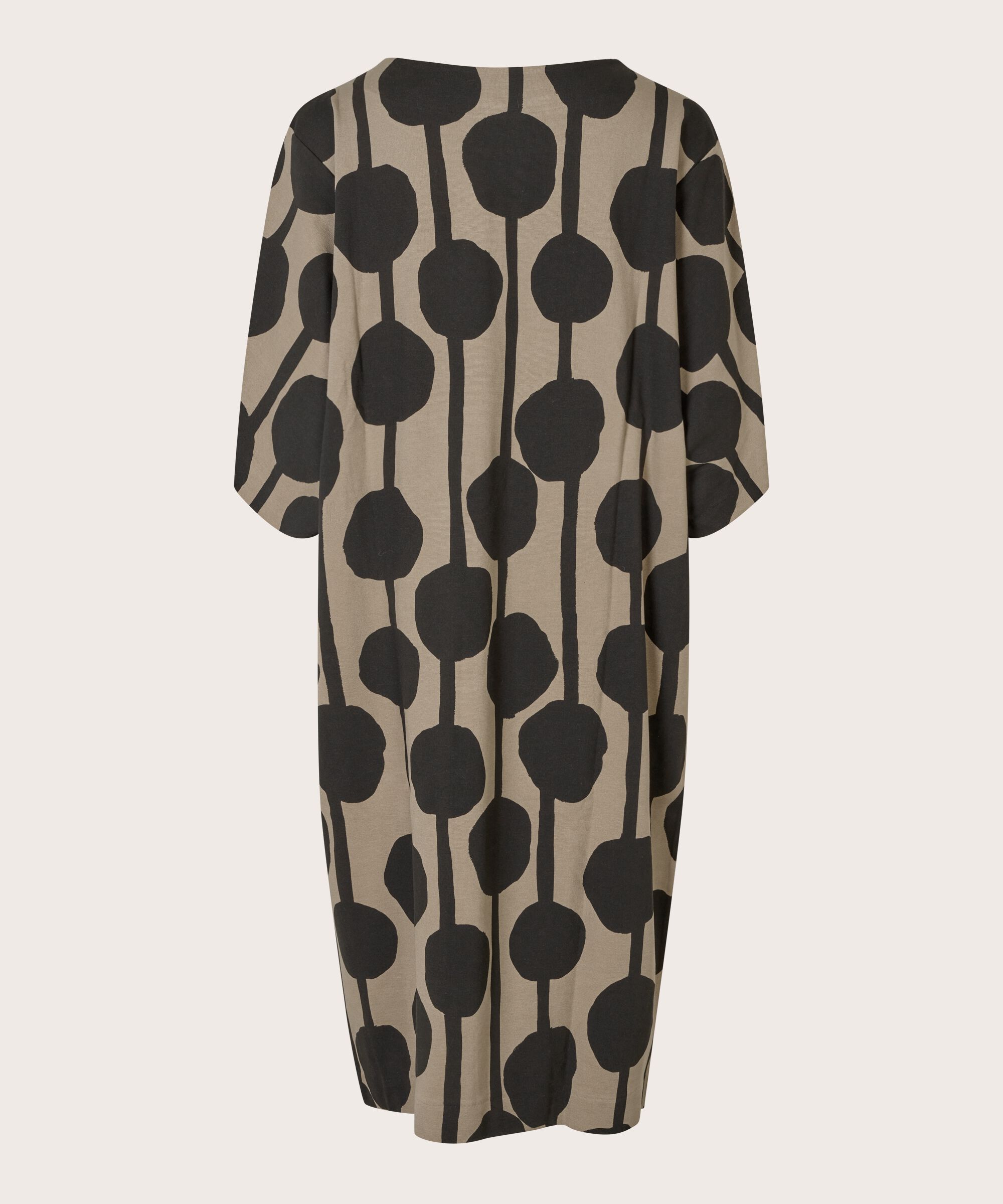 Jerseykleid mit Dreiviertelärmeln, Roast Cashew