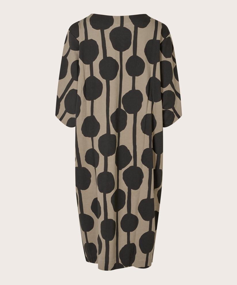 Jerseykleid mit Dreiviertelärmeln, Roast Cashew