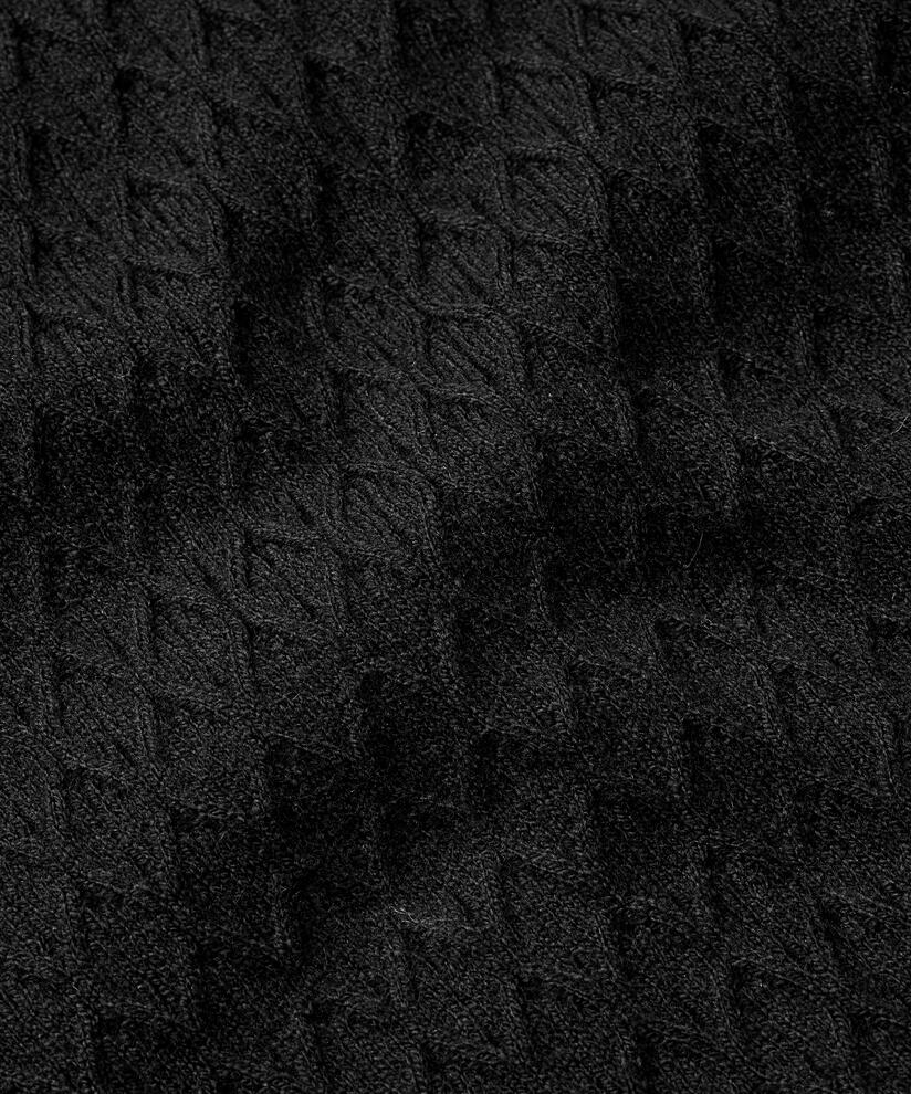 Strickkleid mit Rollkragen und Seitenschlitzen, Black