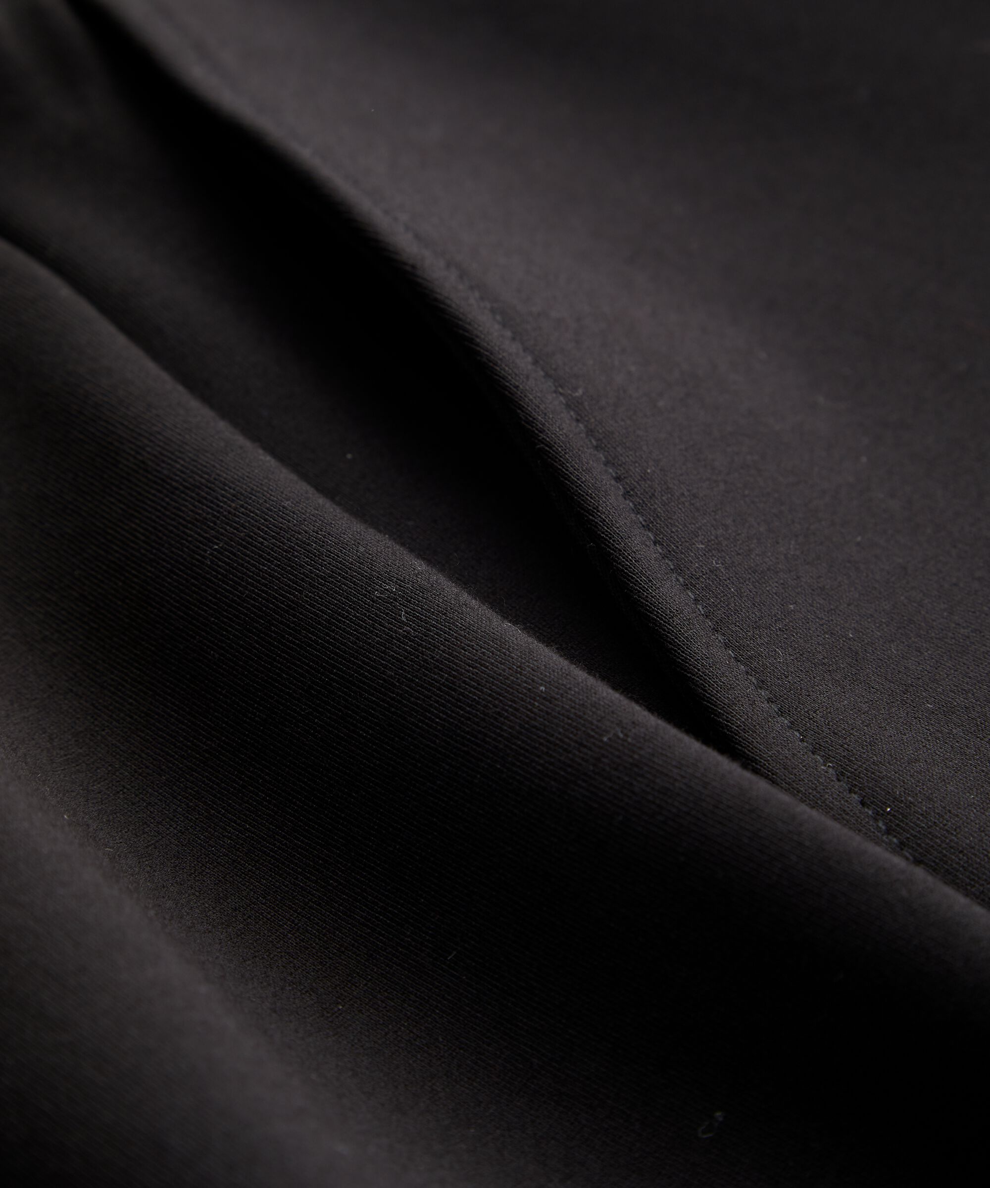 Schwere Jerseyhose mit weitem Bein, Black