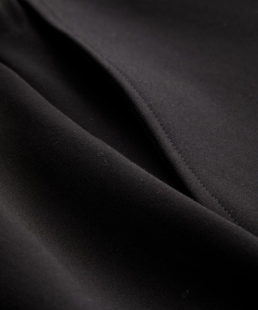 Schwere Jerseyhose mit weitem Bein, Black