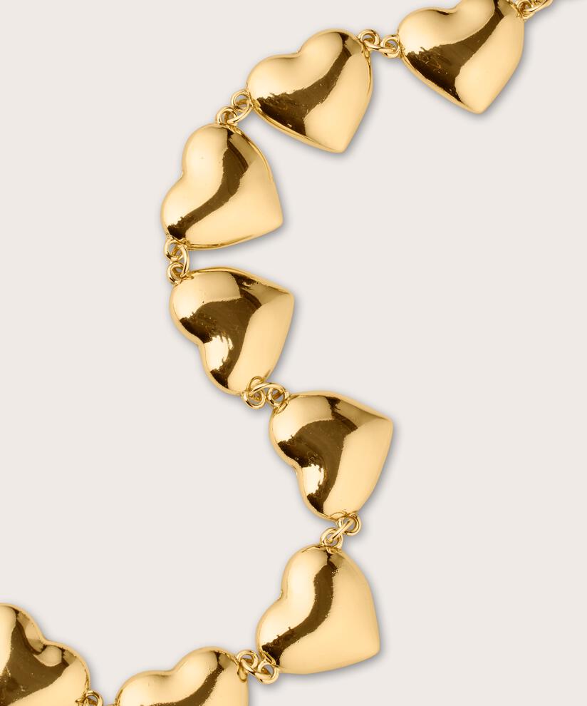 Armband mit vergoldeten Herzen, Gold