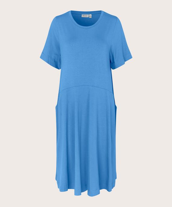 Jerseykleid mit Rundhalsausschnitt und Eingrifftaschen, Marina
