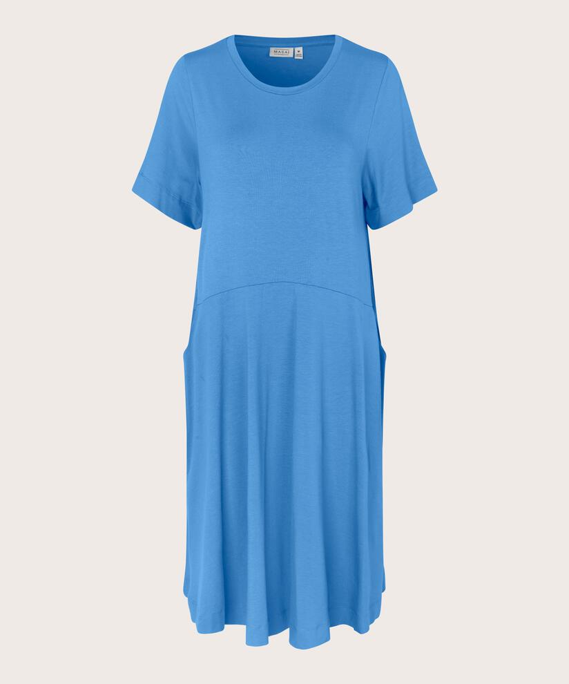 Jerseykleid mit Rundhalsausschnitt und Eingrifftaschen, Marina