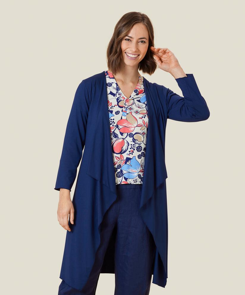 IBONE JERSEY CARDIGAN, Medieval blue, hi-res