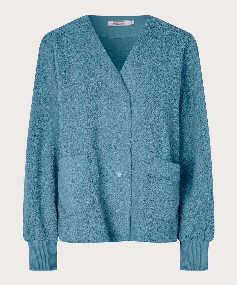 Kurze Jacke Aus Teddyfleece, Proven Blue
