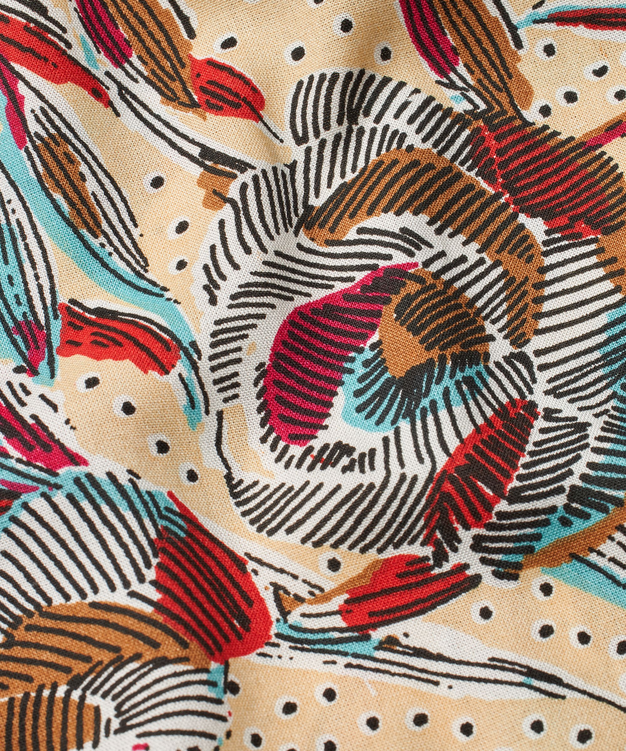 bedruckte Viskosehose mit elastischem Bund und Eingrifftaschen, Soybean