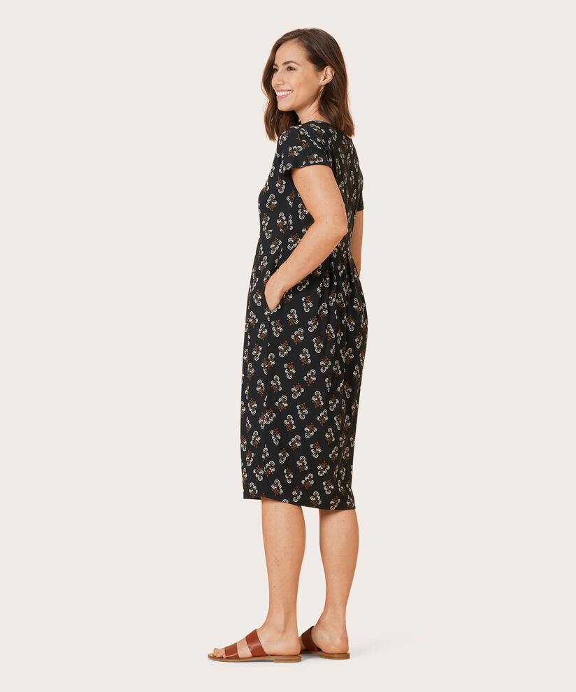OLNIA JERSEY KLEID, Bronze Brown