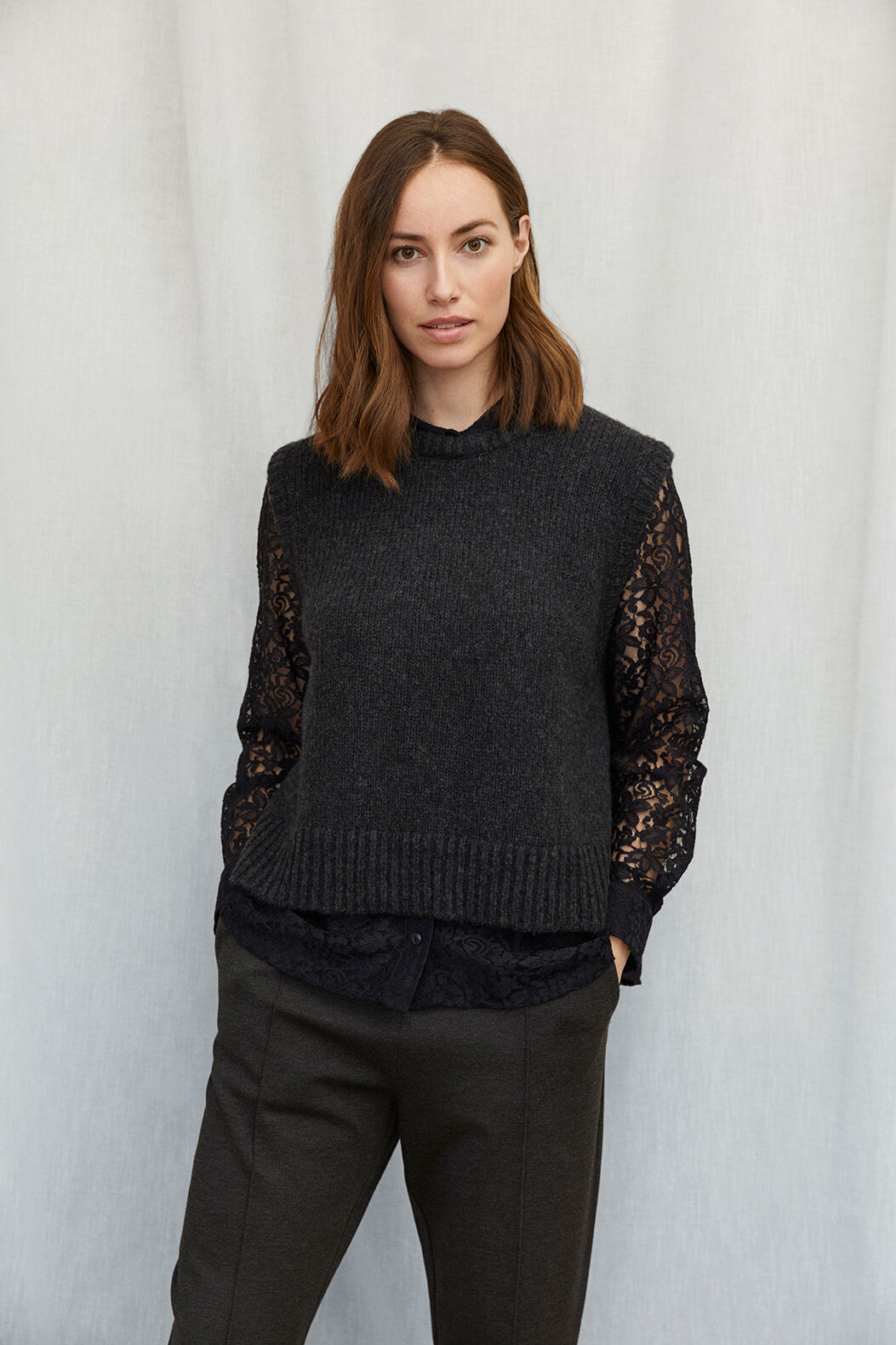 FABEL SHIRT, D. Grey mel.