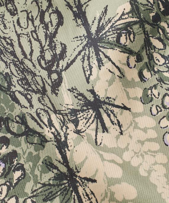 Viskosebluse mit Rüschenkante am Ärmel, Seagrass