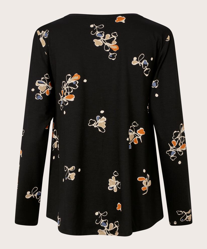 bedrucktes Jersey-Top mit Rundhalsausschnitt, Autumnal