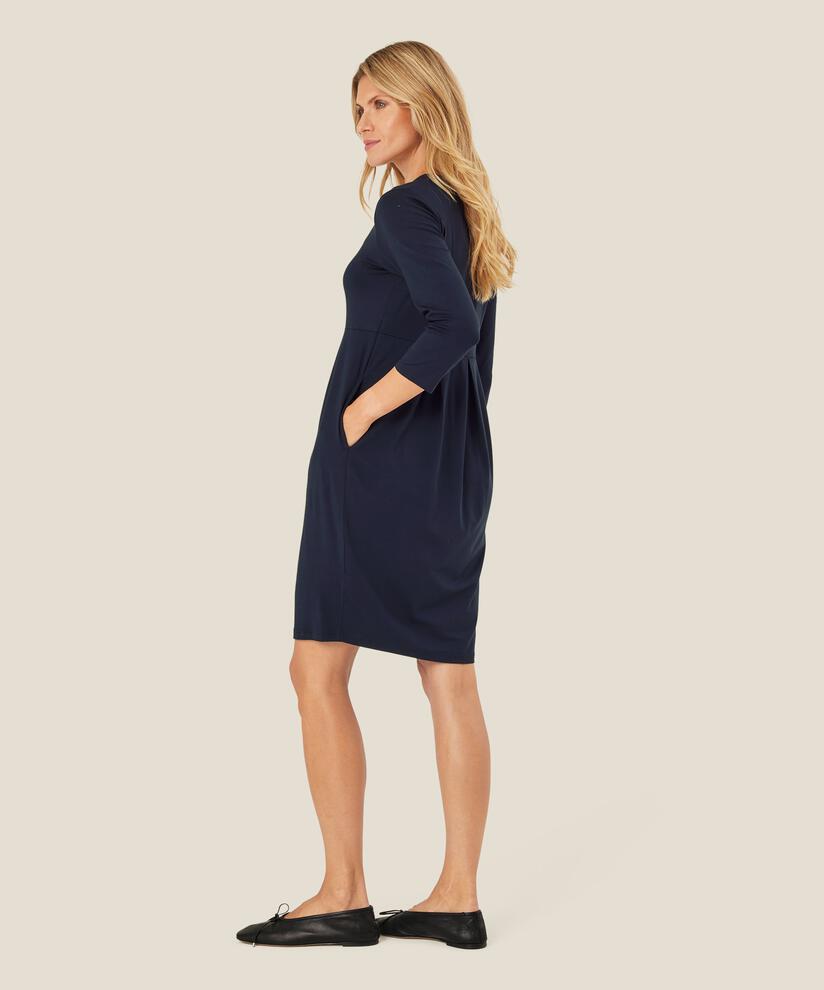 Tulpenkleid aus Jersey, Navy