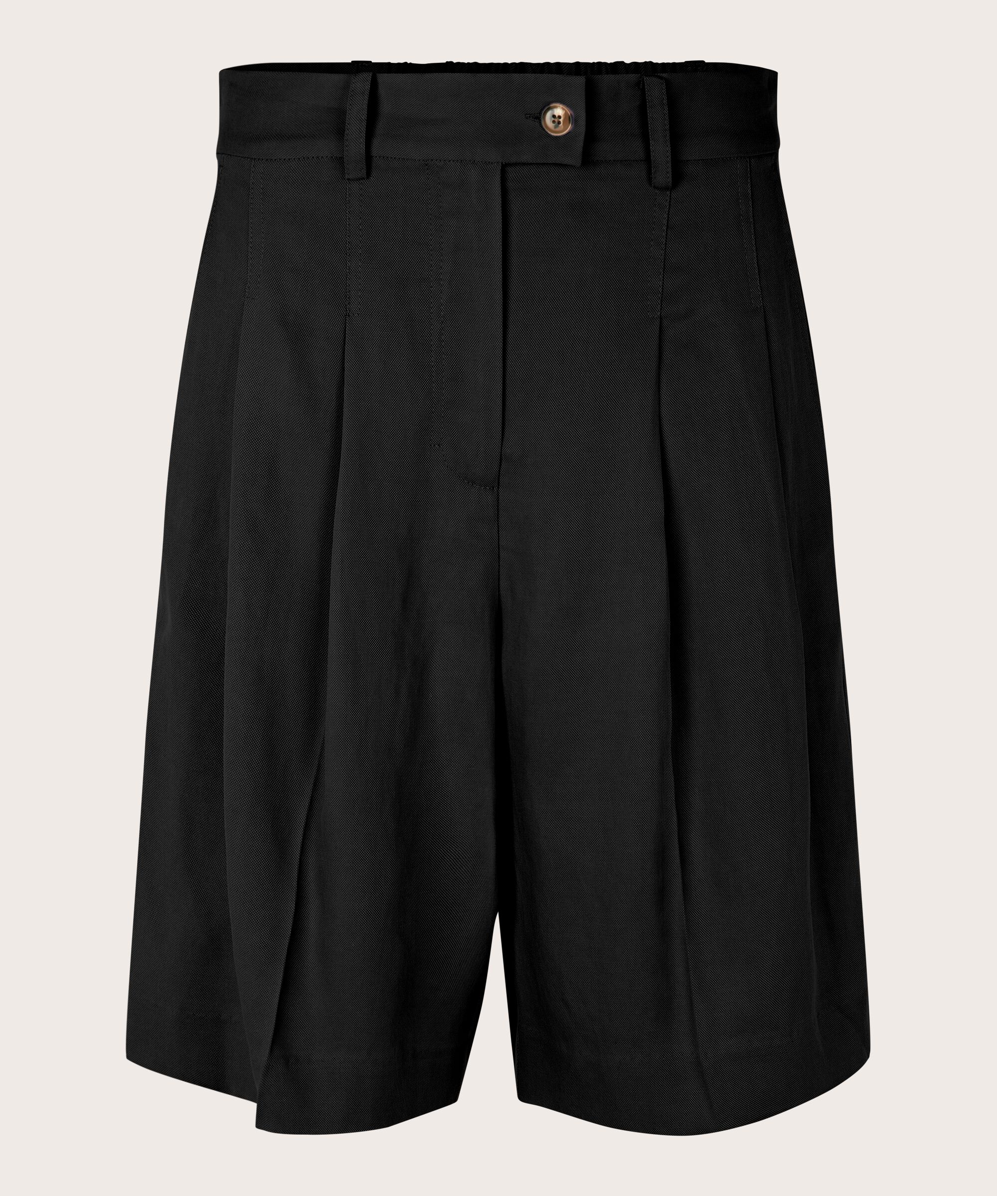 Shorts mit Taschen und Gummizug hinten, Black