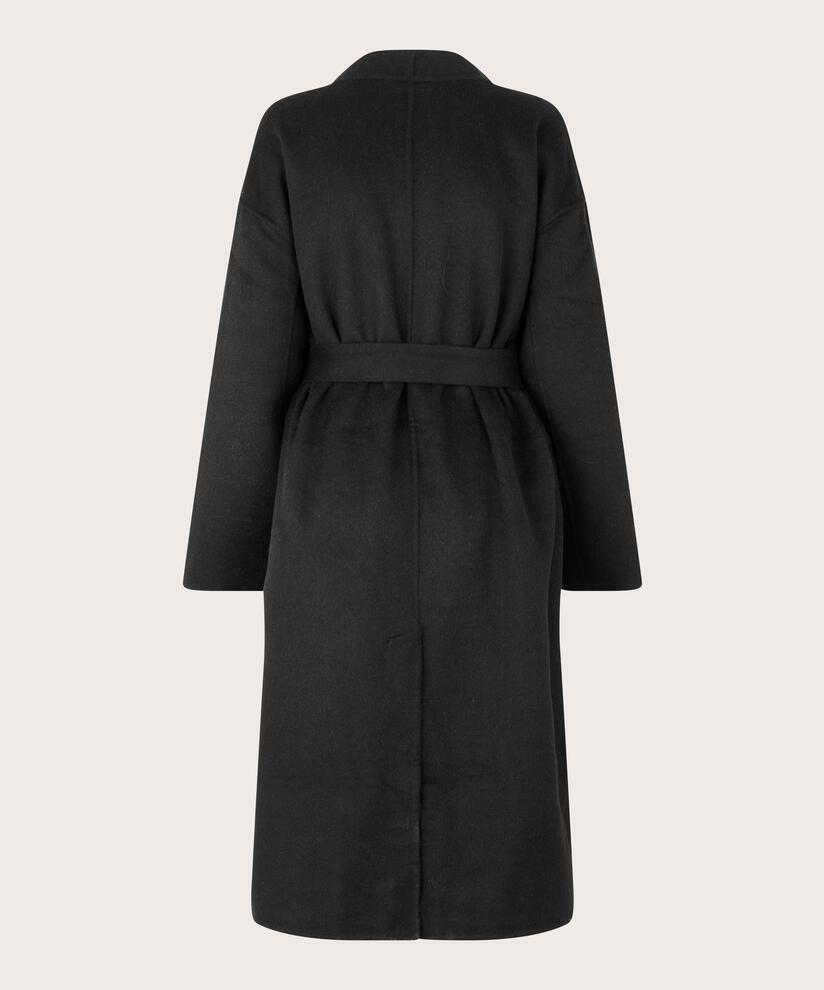 Tora Wollmantel, Black/m.grey.m