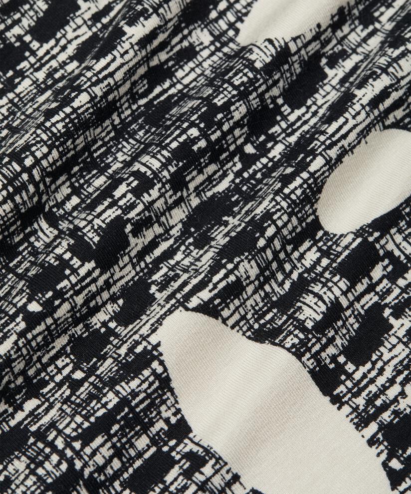 Bedrucktes Jerseykleid mit kurzen Ärmeln, Black