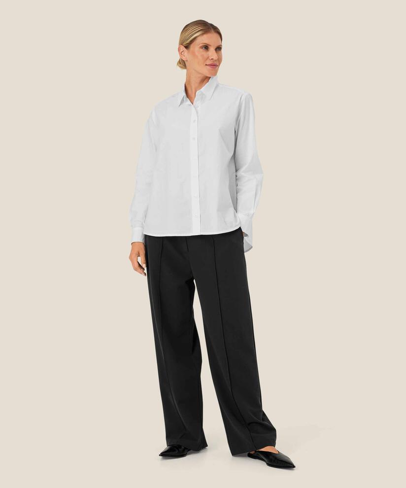 Button-down-hemdbluse Aus Baumwolle, White