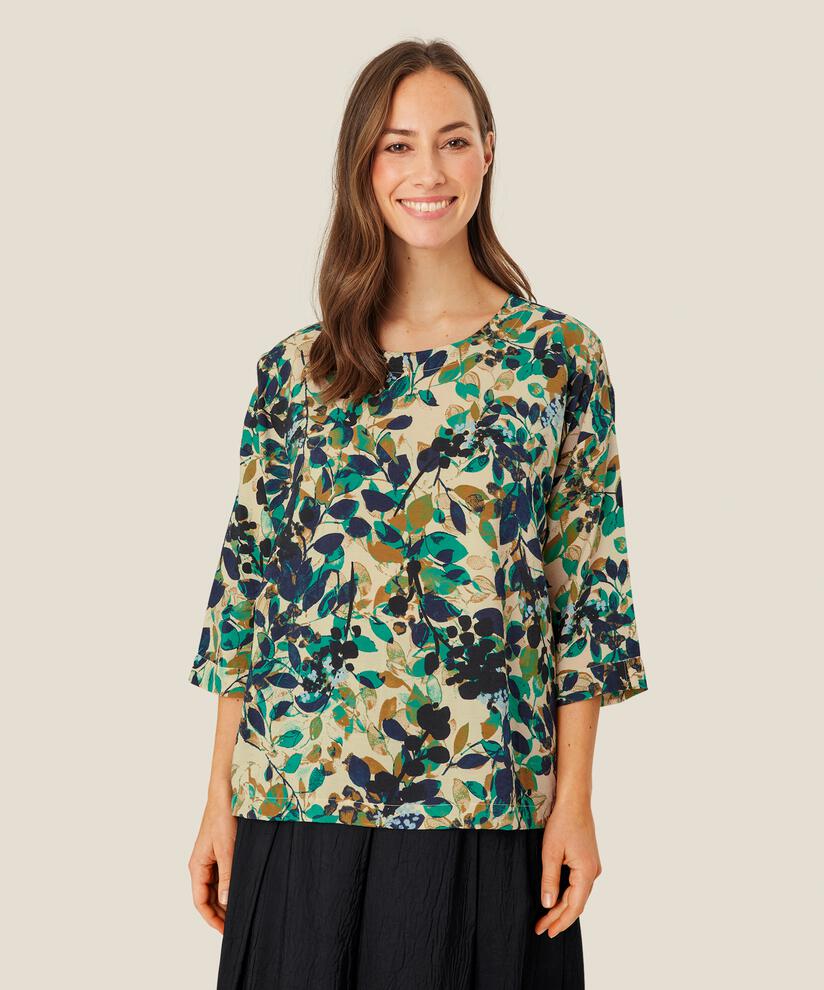 Viskosebluse Mit 3/4 Ärmeln, Greenlake