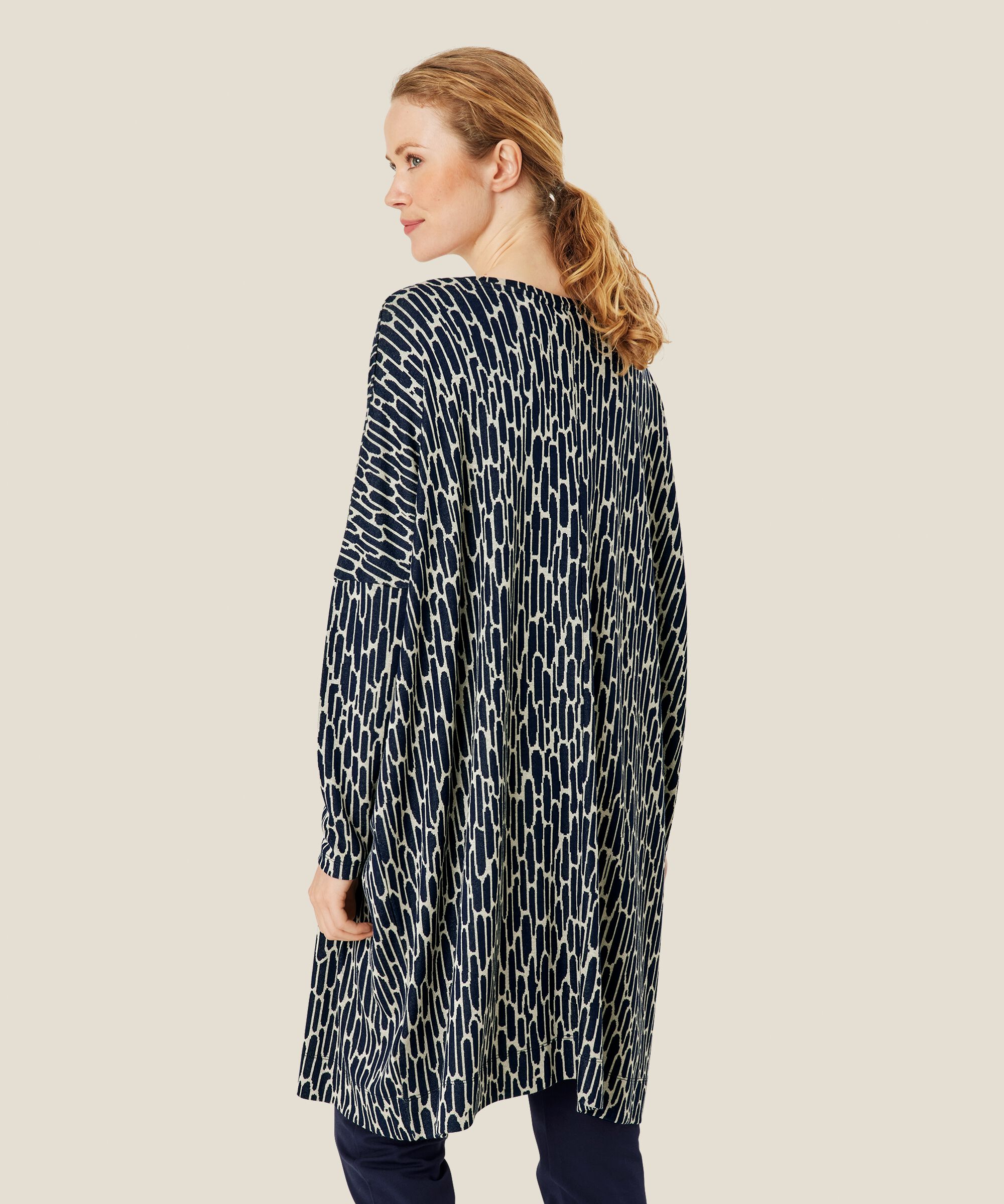 Jersey-Tunika mit langen Ärmeln, Maritime Blue