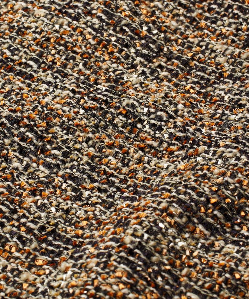 Rock in strukturierter Bouclé-Qualität, Black