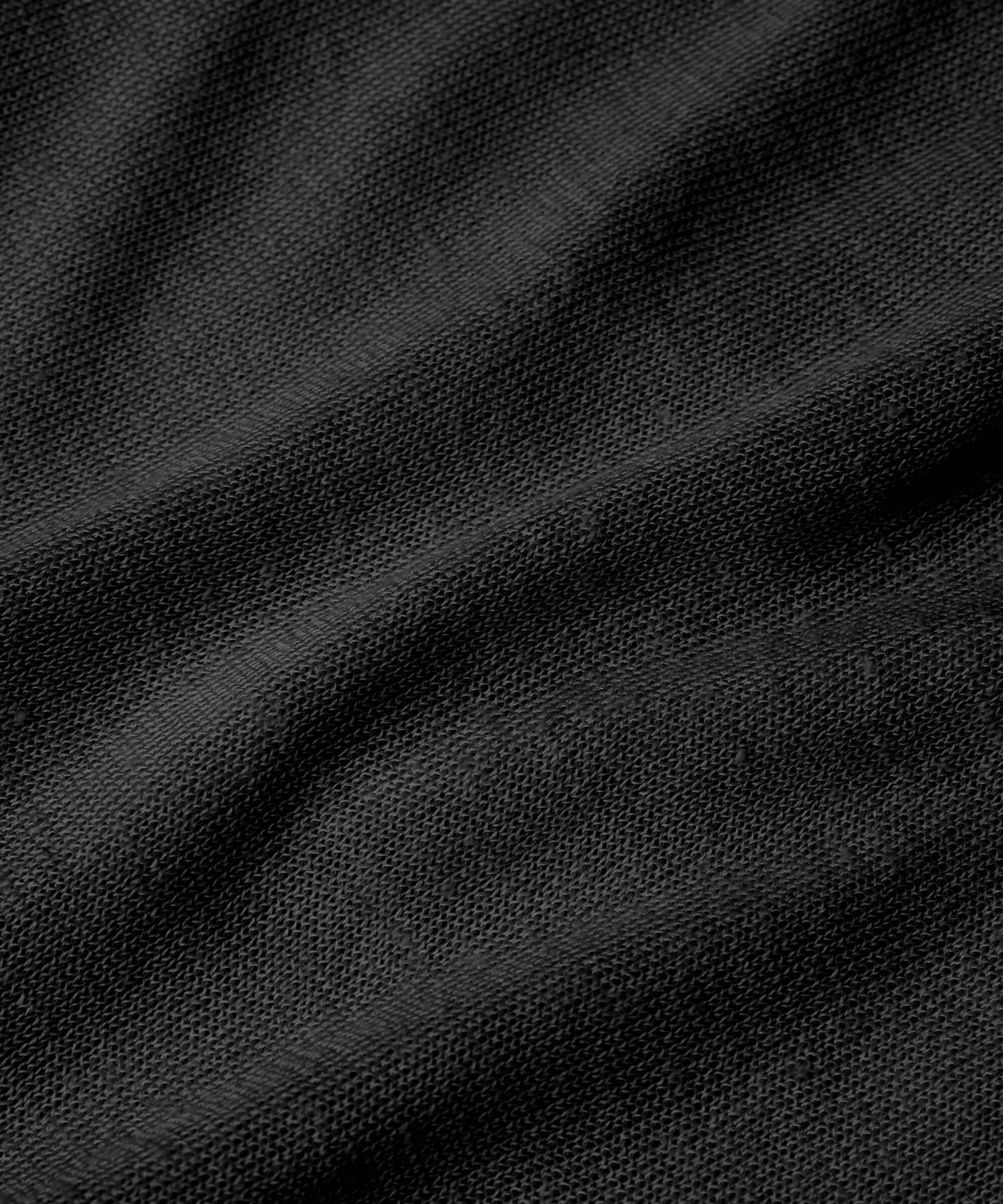 langer Cardigan aus Leinenmischung, Black