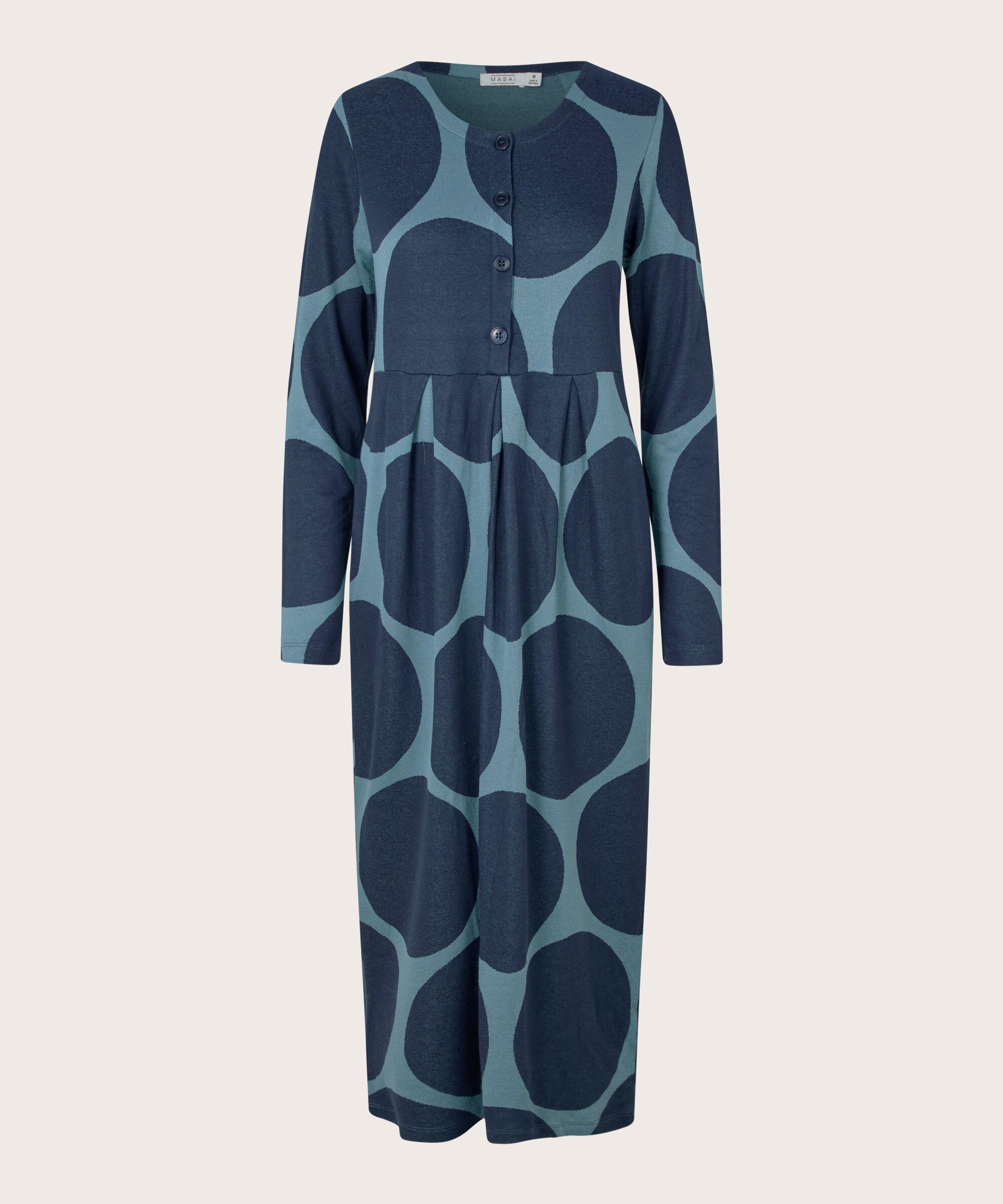 Tulpenkleid Aus Jersey Mit Knöpfen, Proven Blue