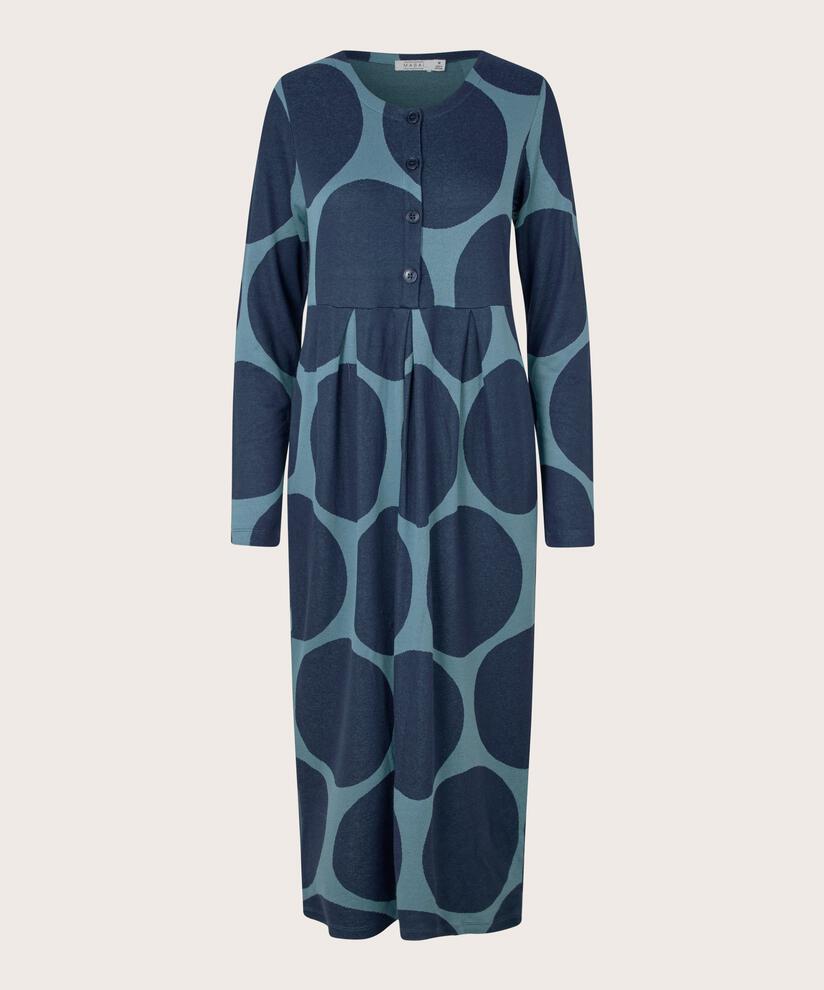 Tulpenkleid Aus Jersey Mit Knöpfen, Proven Blue