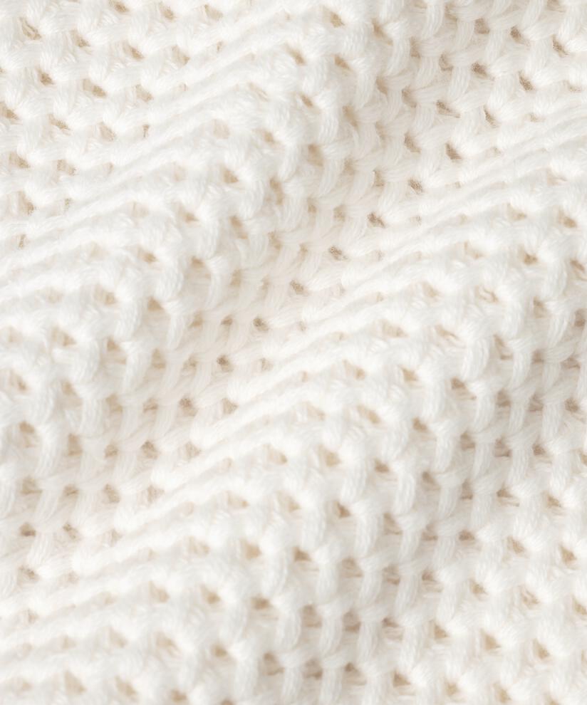Gestrickte Baumwollweste mit Lochmuster, Jet Stream