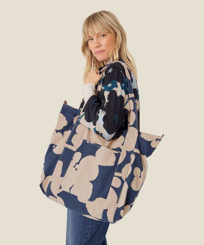 Canvas-Shopper mit Reißverschluss, Pure Cashmere