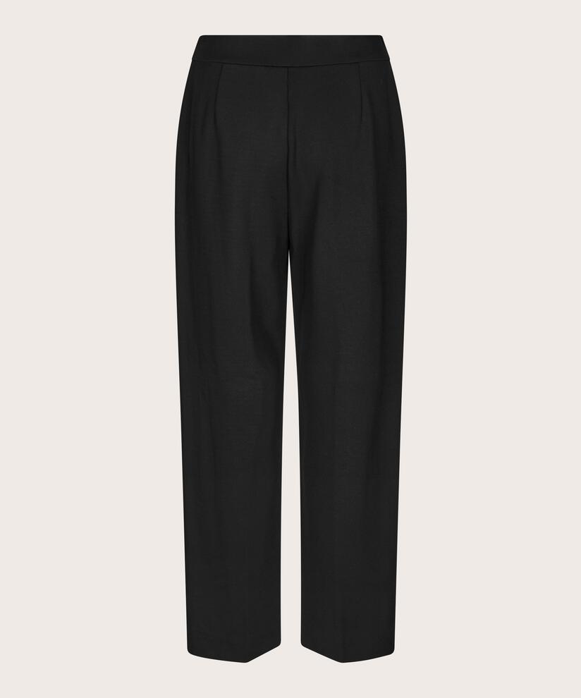 Jerseyhose Mit Aufgenähten Bügelfalten, Black