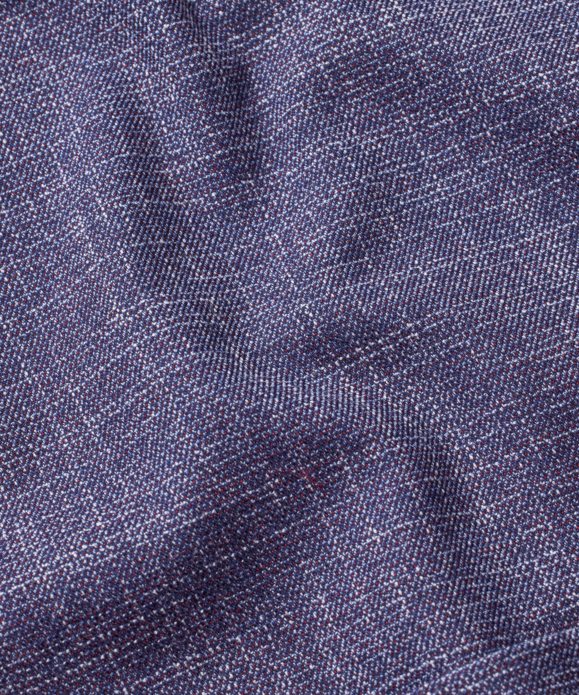 Rundhalsjacke mit verstecktem Knopfverschluss, Navy Blazer